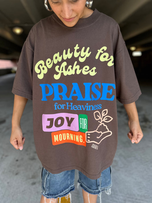 “Beauty for Ashes” Isaiah 61 Christian Tee by ABCD