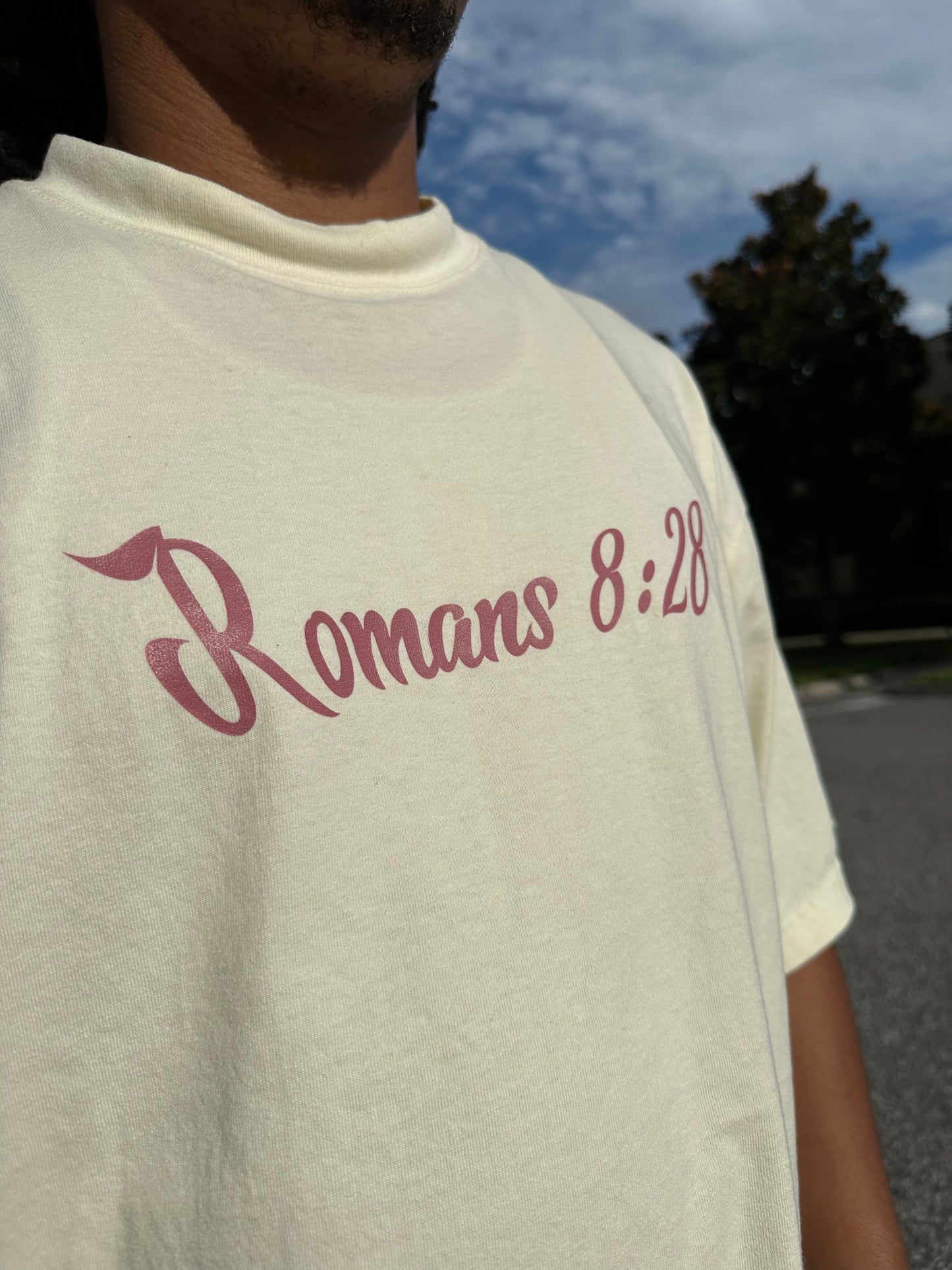 "All Things Work Together" Streetwear Tee – Inspired by Romans 8:28